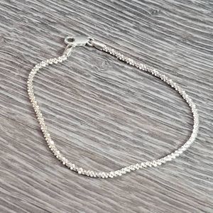 Diamond cut sterling silver bracelet